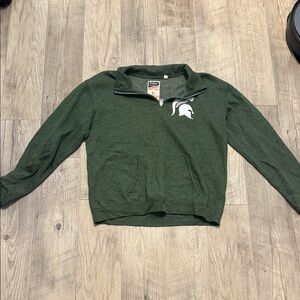 Michigan State Green Quarter-Zip Pullover Sweatshirt
